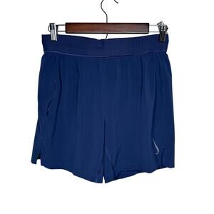 Nike Yoga Dri-FIT Blue 2-in-1 Shorts Men’s Small Liner Pocket Stretch Athletic